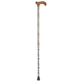 Stylish Adjustable Walking Cane with Wood Handle - 11 Trendy Prints - Tophatter Daily Deals