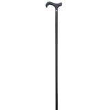 Carbon Fiber Ladies Derby Cane - Black Soft Touch Handle, 300 lbs Support - Tophatter Daily Deals