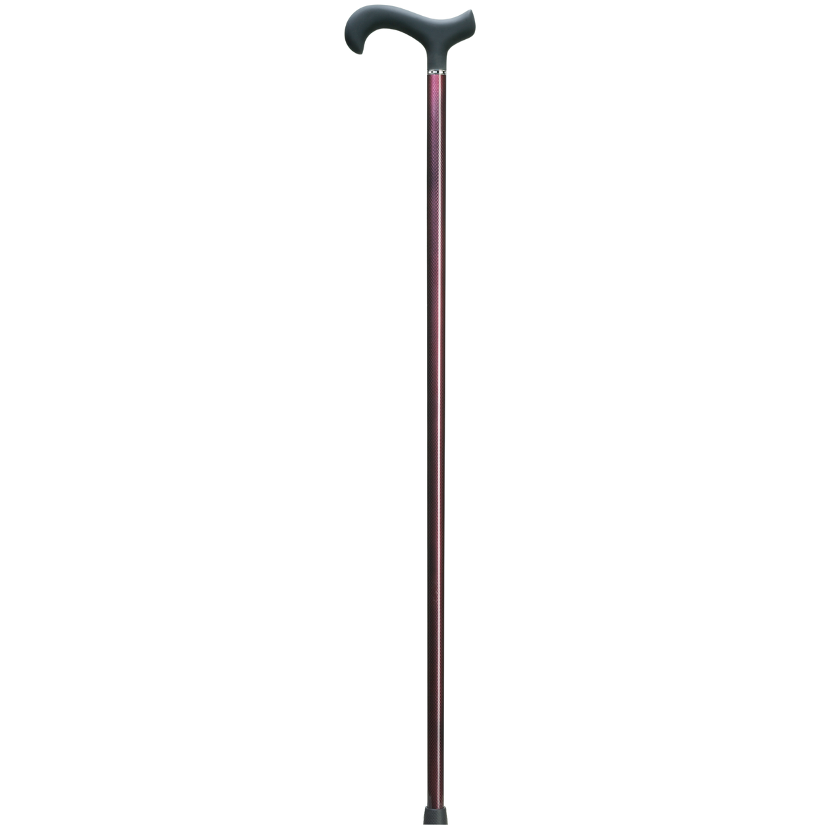 Carbon Fiber Red Mesh Men's Derby Cane with Soft Touch Handle - Tophatter Daily Deals
