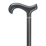 Carbon Fiber Black Derby Cane - Lightweight & Strong Support - Tophatter Daily Deals