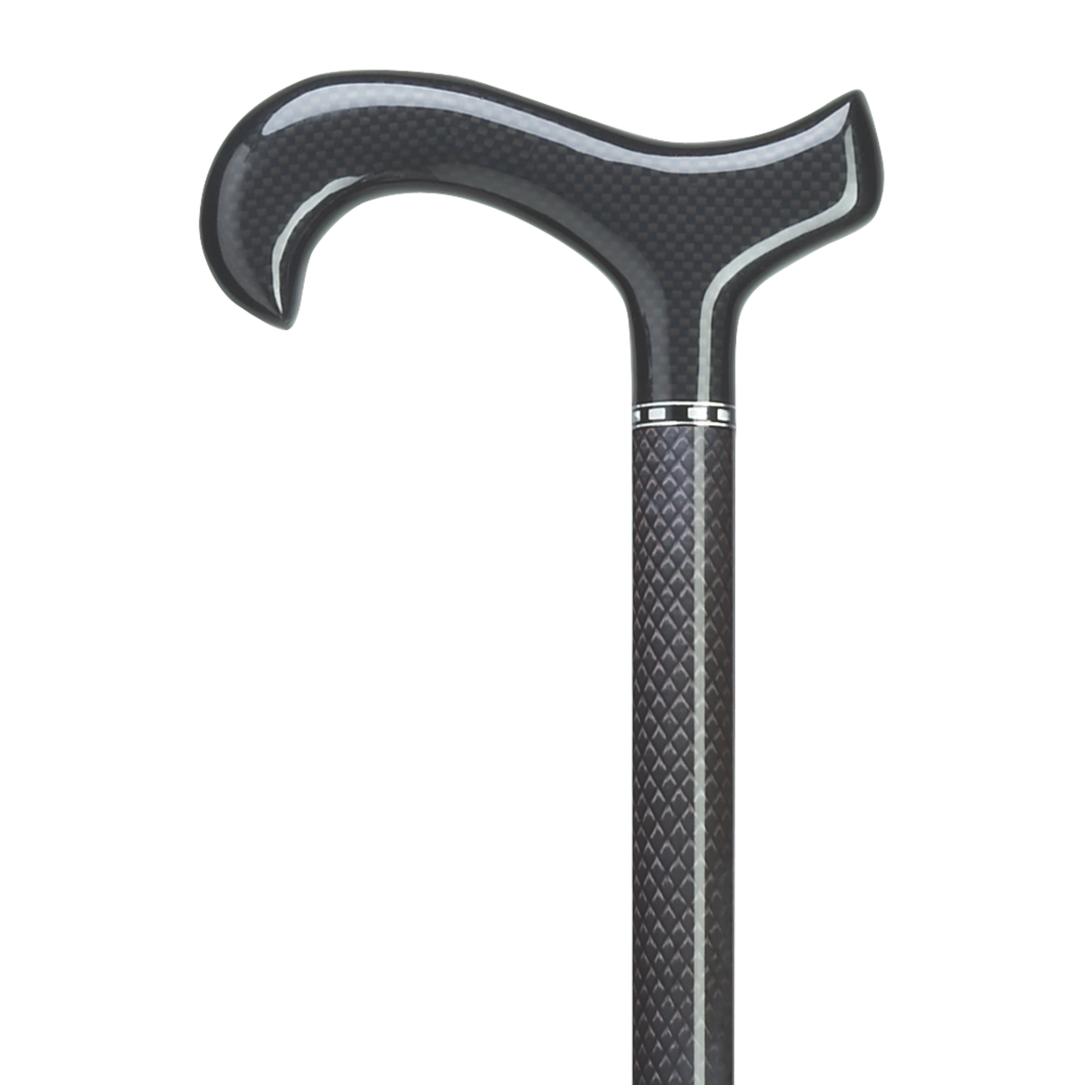 Carbon Fiber Black Derby Cane - Lightweight & Strong Support - Tophatter Daily Deals