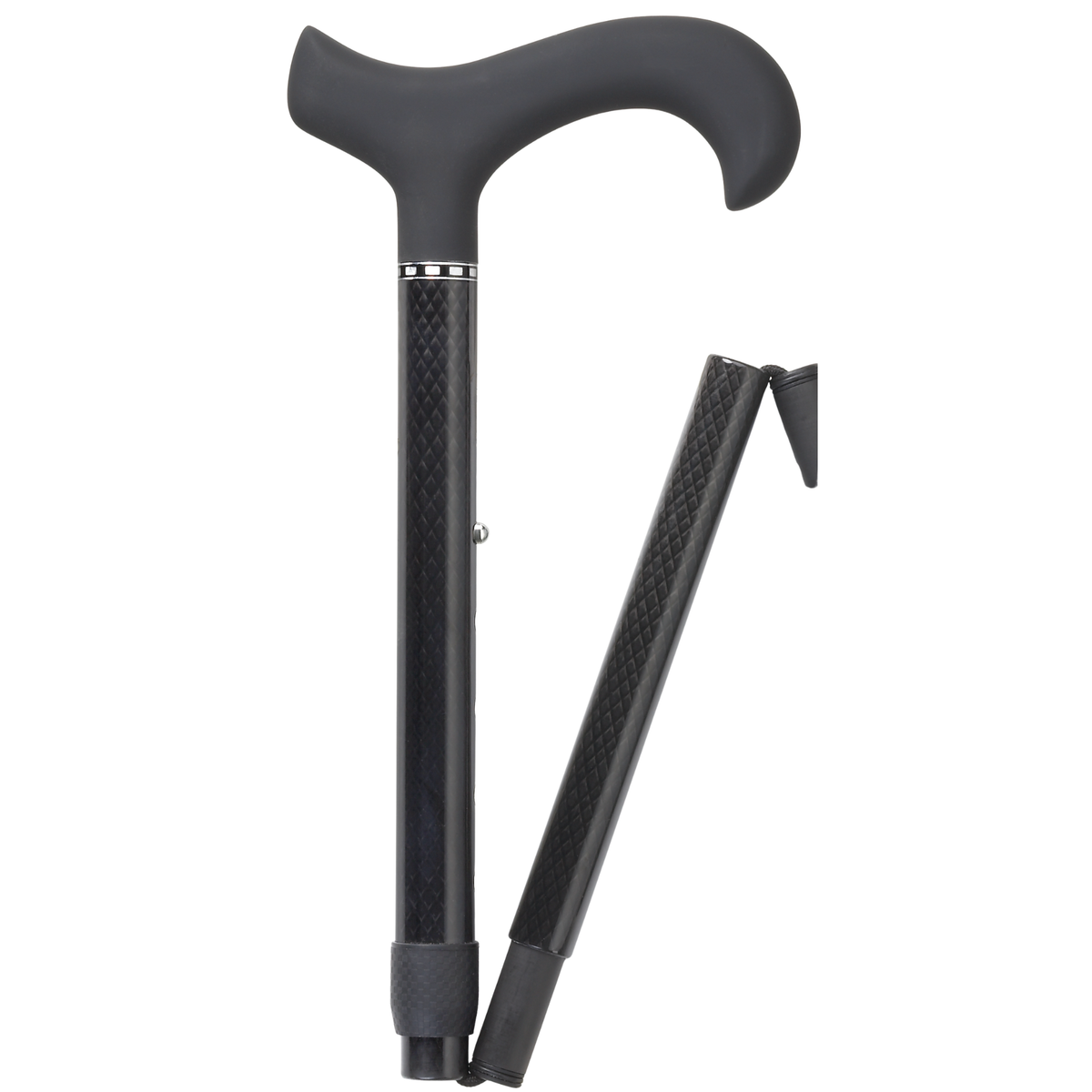 Carbon Fiber Folding Derby Cane - Lightweight, Adjustable & Durable Canes - Tophatter Daily Deals