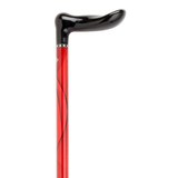 Red Checkered Carbon Fiber Adjustable Cane with Wide Handle - Tophatter Daily Deals