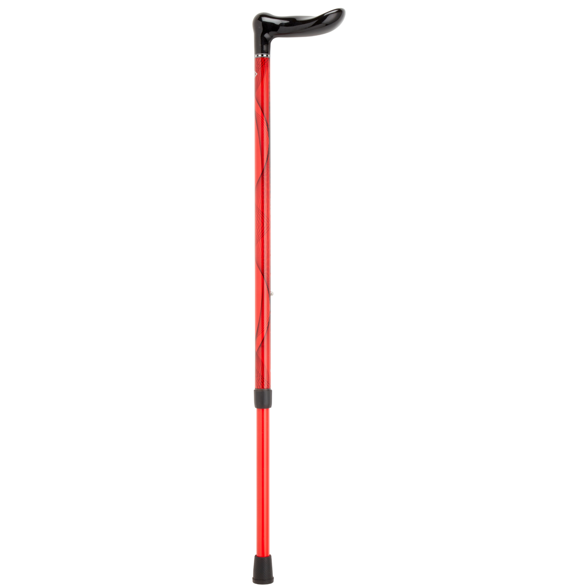 Red Checkered Carbon Fiber Adjustable Cane with Wide Handle - Tophatter Daily Deals