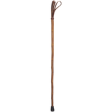 Knotted English Chestnut Walking Stick with Leather Loop - Tophatter Daily Deals