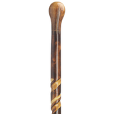 Hand-Carved German Spiral Cane, 36 Artistic Wooden Walking Stick - Tophatter Daily Deals