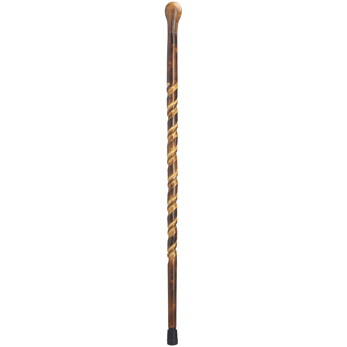 Hand-Carved German Spiral Cane, 36 Artistic Wooden Walking Stick - Tophatter Daily Deals