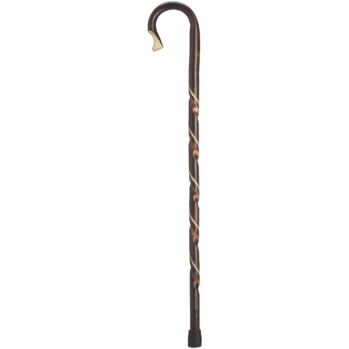 Hand Carved Spiral Shepherd Crook - Tophatter Daily Deals