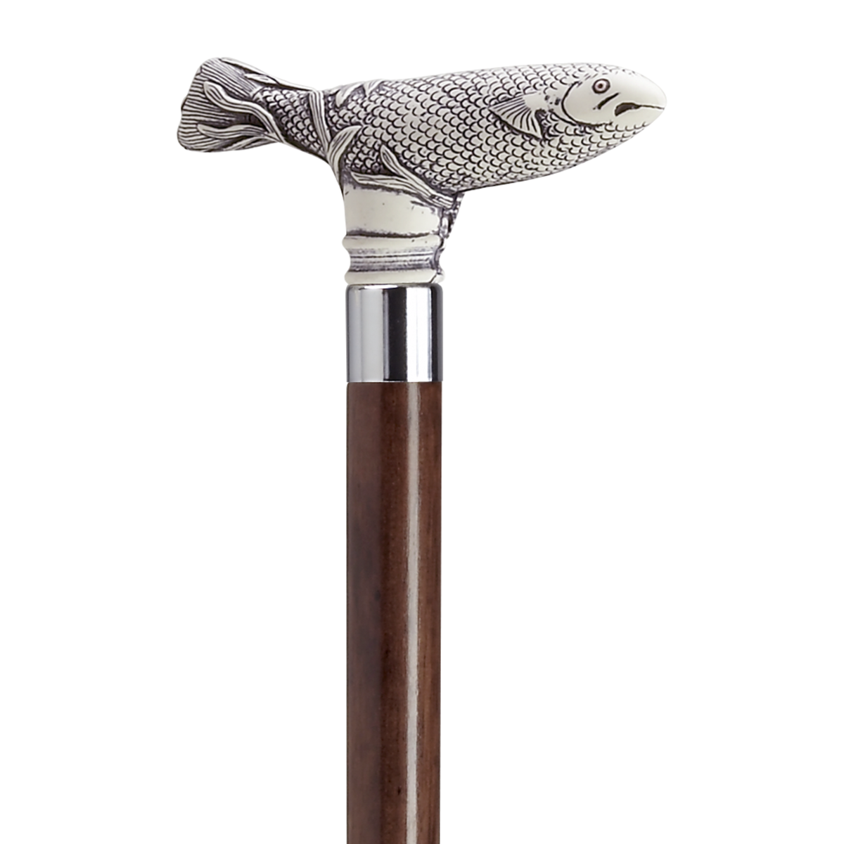 Scrimshaw Trout Walking Cane Walnut - Tophatter Daily Deals