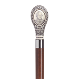 Scrimshaw Walking Stick with Lord Nelson Handle Walnut - Tophatter Daily Deals