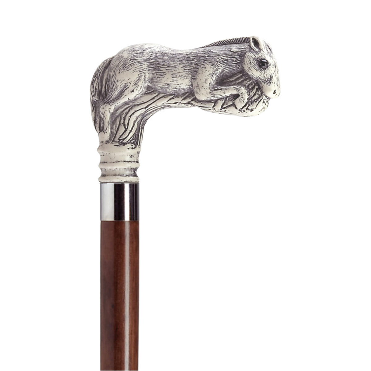 Scrimshaw Running Horse Walking Cane Walnut - Tophatter Daily Deals