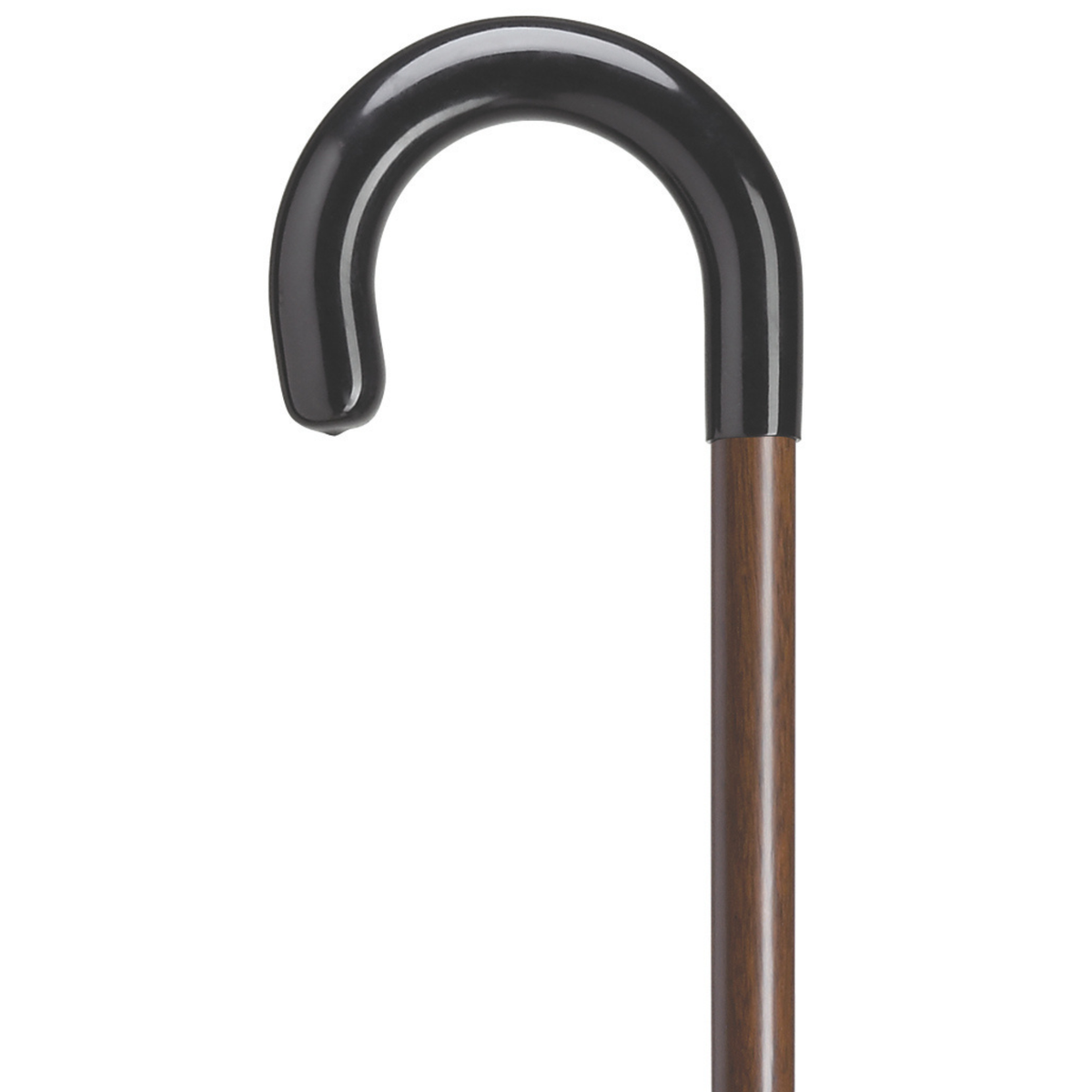 Comfort Crook Cane - Vinyl Covered Handle Walnut - Tophatter Daily Deals