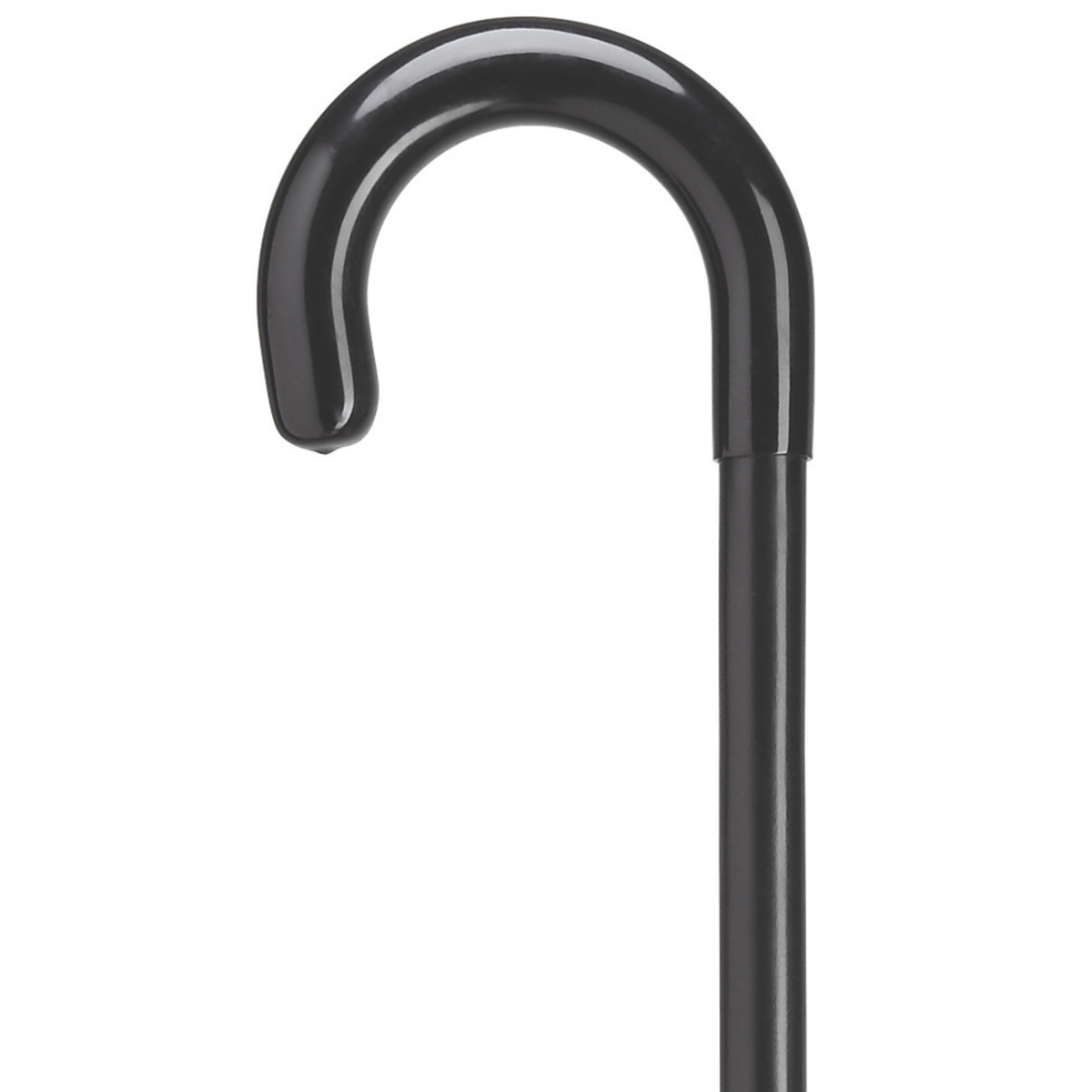 Comfort Crook Cane - Vinyl Covered Handle Black - Tophatter Daily Deals