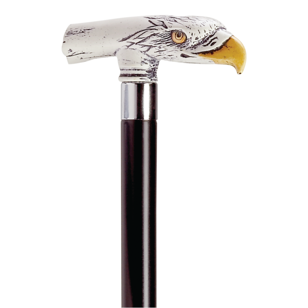 Scrimshaw Eagle Head Walking Stick Black - Tophatter Daily Deals