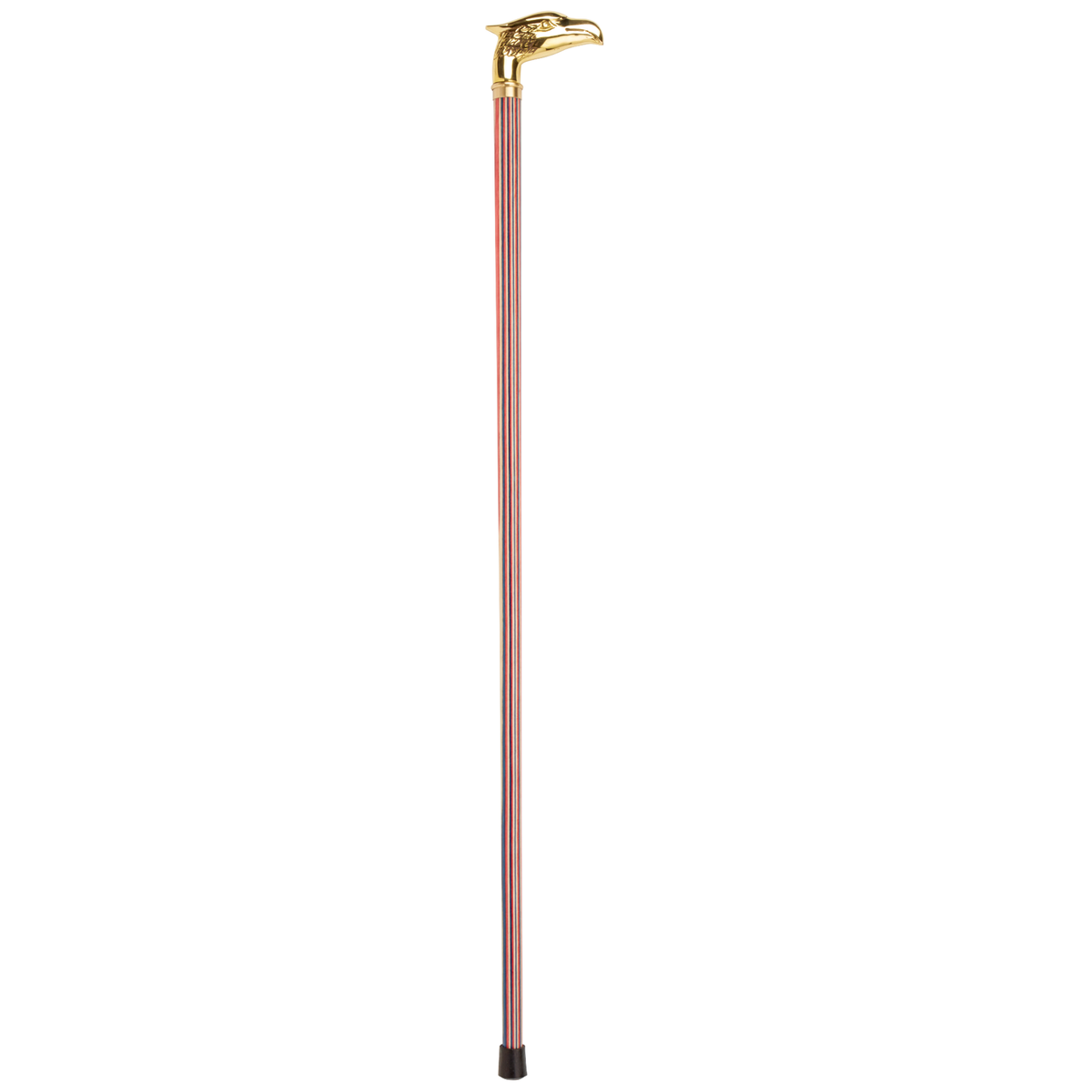 Patriotic Eagle Brass Handle Walking Cane - Red, White & Blue 36 - Tophatter Daily Deals
