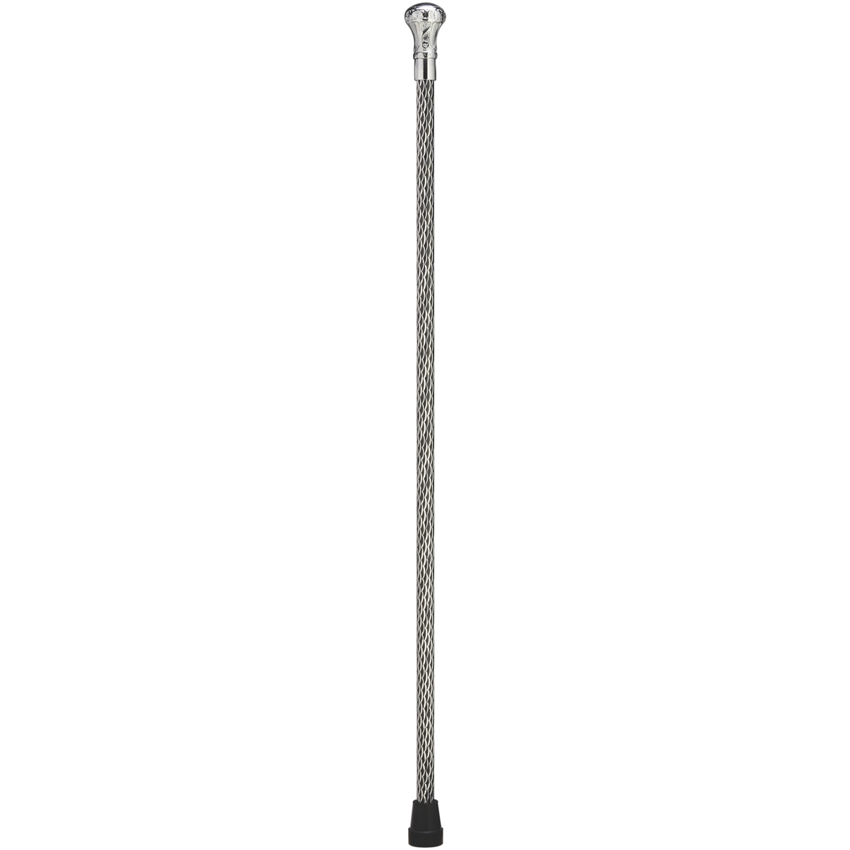 Elegant Chrome & Brass Walking Cane with Glitter Etched Shaft - Tophatter Daily Deals