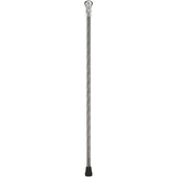 Elegant Chrome & Brass Walking Cane with Glitter Etched Shaft - Tophatter Daily Deals