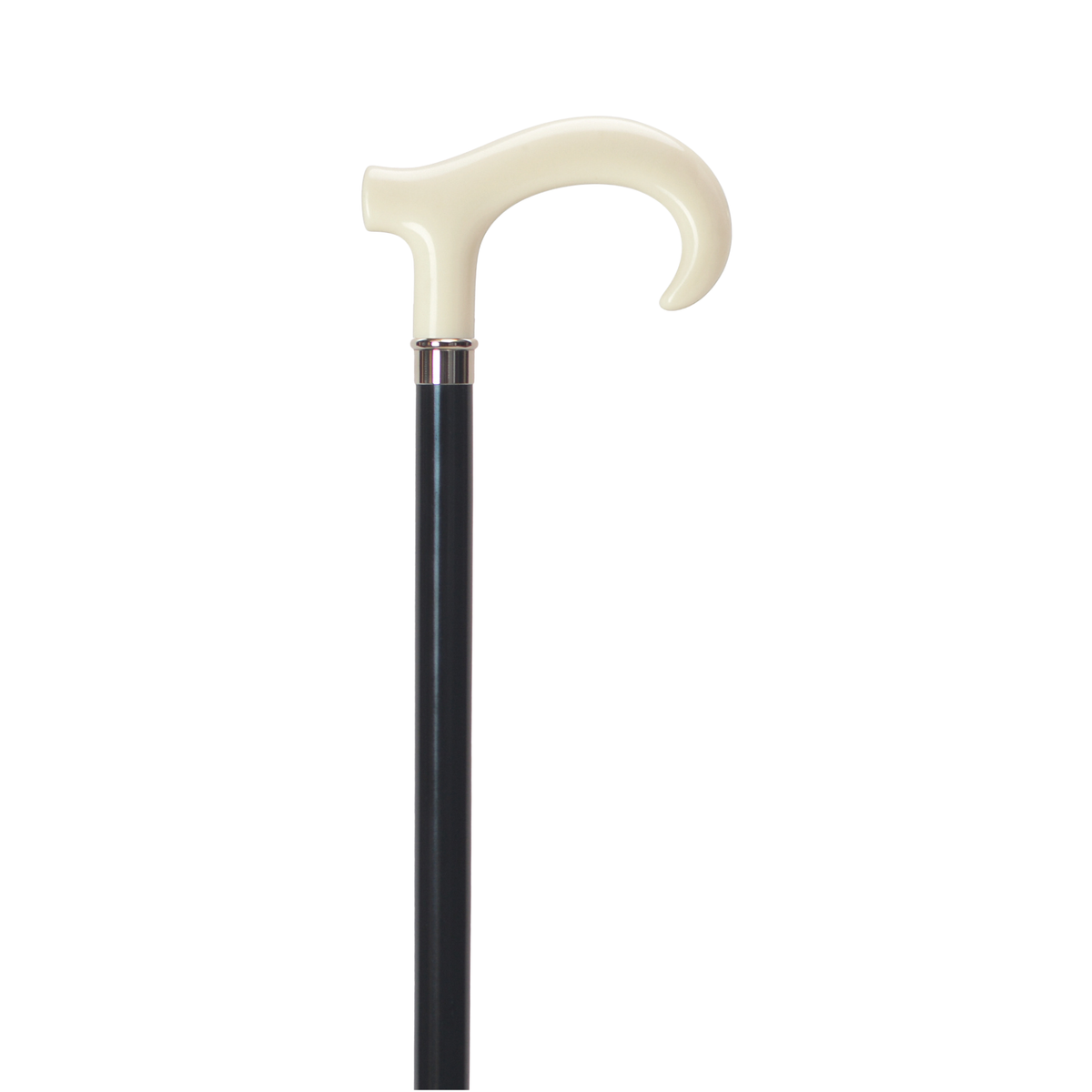 Stylish Italian Derby Cane: Impact-Resistant Handle & Hardwood Shaft White Ivory - Tophatter Daily Deals