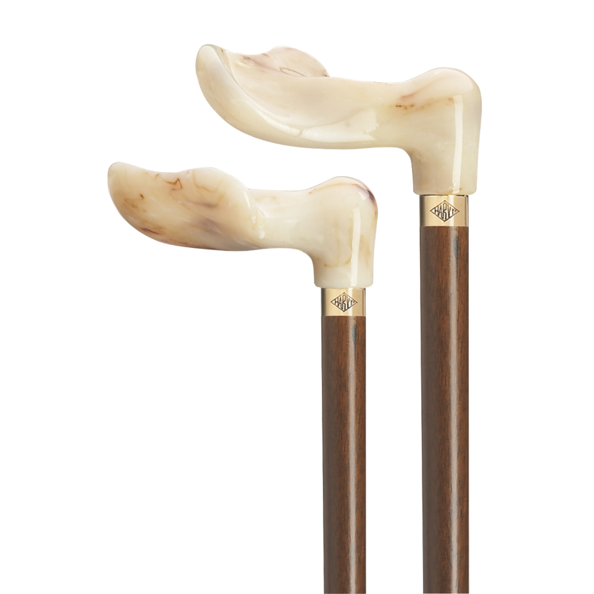 Marbleized White Palm Grip Cane - Elegance & Support by Harvy - Tophatter Daily Deals
