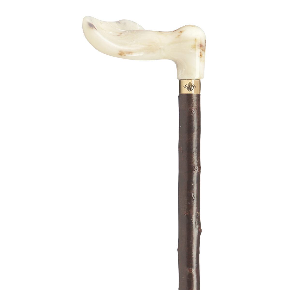 Marbleized Palm Grip Walking Cane - Blackthorn Shaft Right Hand - Tophatter Daily Deals