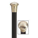 Elegant Gold-Tone Black Hardwood Cane - 36” USA Made - Tophatter Daily Deals