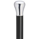 Men's Sterling Silver Cap Ebony Walking Cane - German Handle, 36 - Tophatter Daily Deals