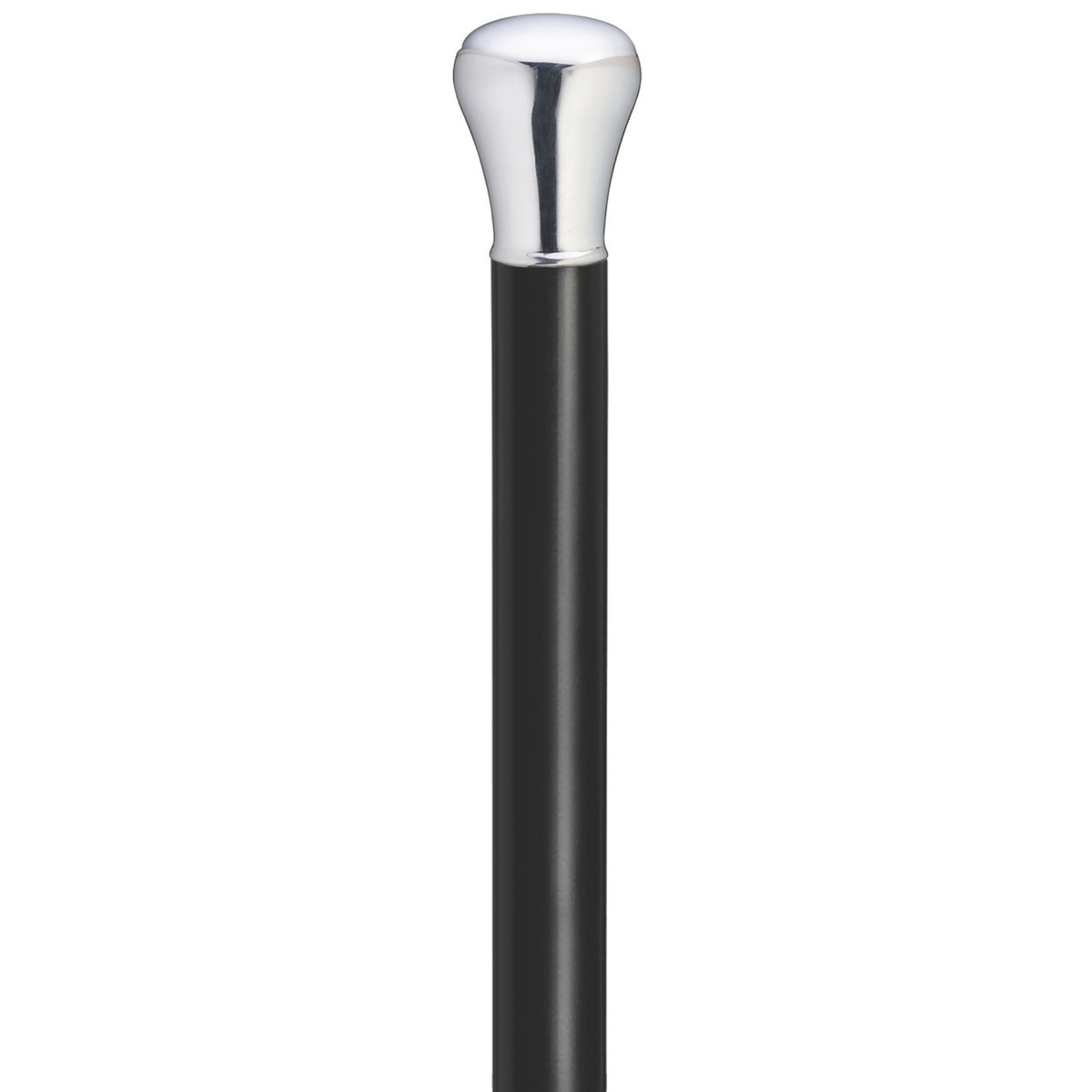 Men's Sterling Silver Cap Ebony Walking Cane - German Handle, 36 - Tophatter Daily Deals