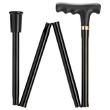 Classic Folding 'T' Handle Aluminum Walking Cane - Travel Friendly Folding Tables - Tophatter Daily Deals