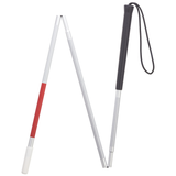 Visually Impaired Three Section Folding Cane-45" - Tophatter Daily Deals