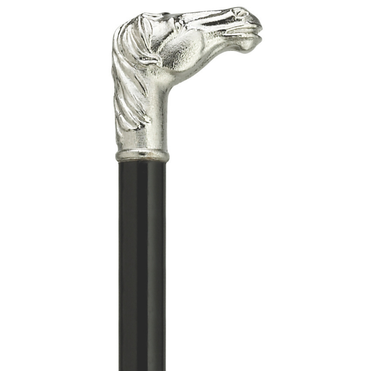 Horse Head Walking Stick - Silver - Tophatter Daily Deals
