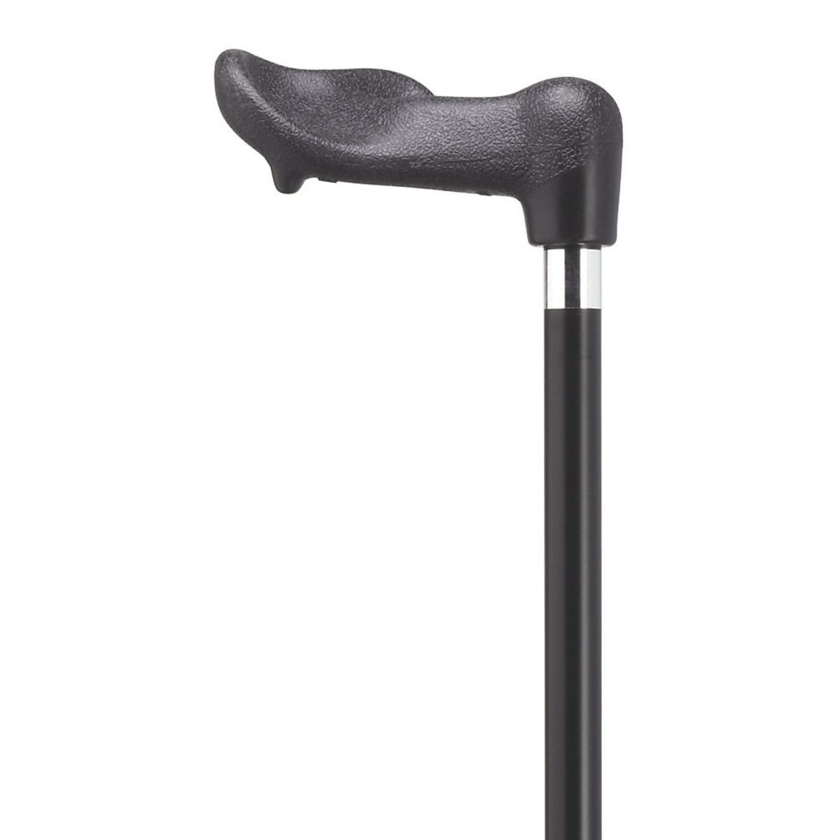 Ergonomic Right-Handed Black Aluminum Walking Cane-Support and Stability - Tophatter Daily Deals