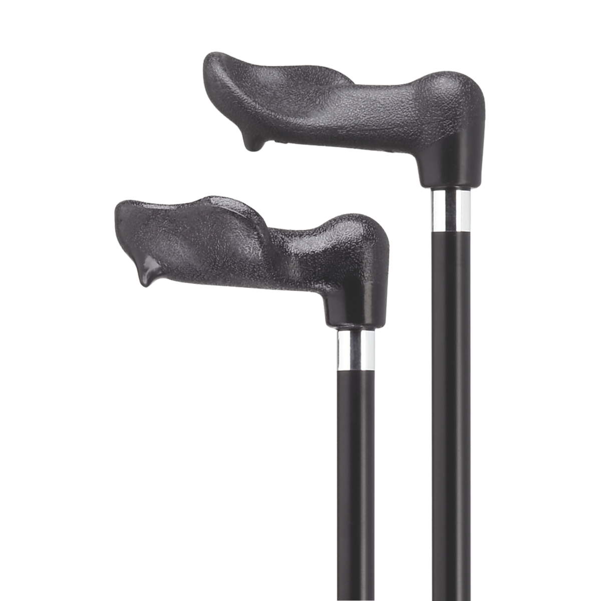 Ergonomic Right-Handed Black Aluminum Walking Cane-Support and Stability - Tophatter Daily Deals