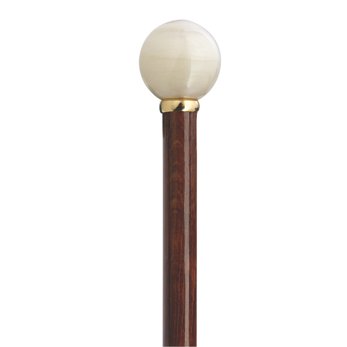 Elegance Ivory Handle Walking Stick - Cherry Stain, 36” German-Made - Tophatter Daily Deals