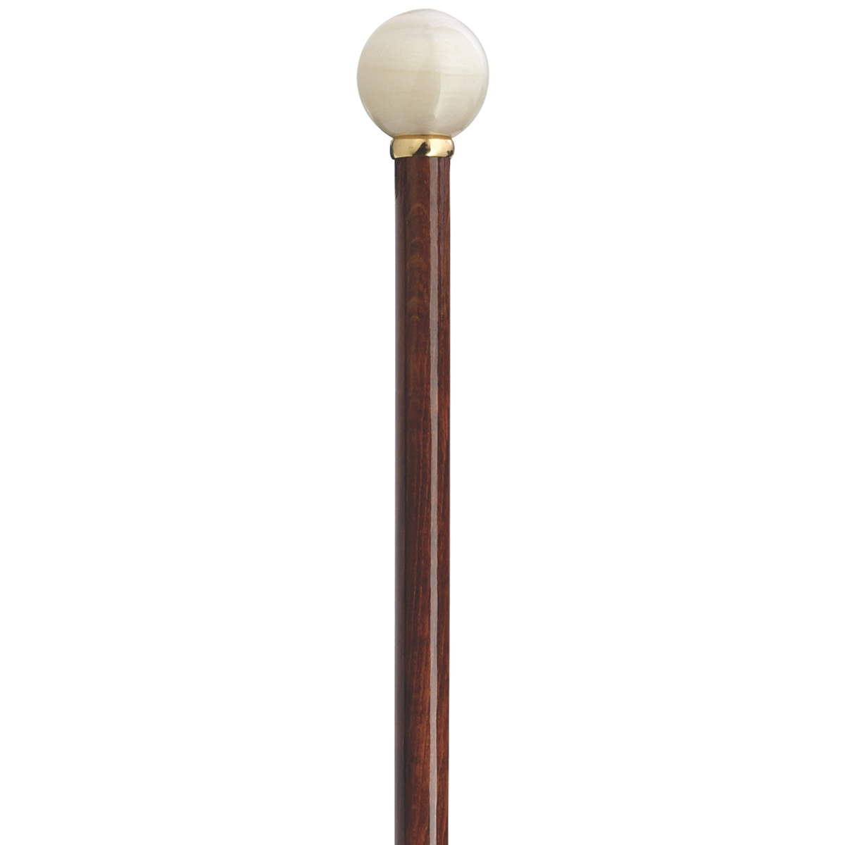 Elegance Ivory Handle Walking Stick - Cherry Stain, 36” German-Made - Tophatter Daily Deals
