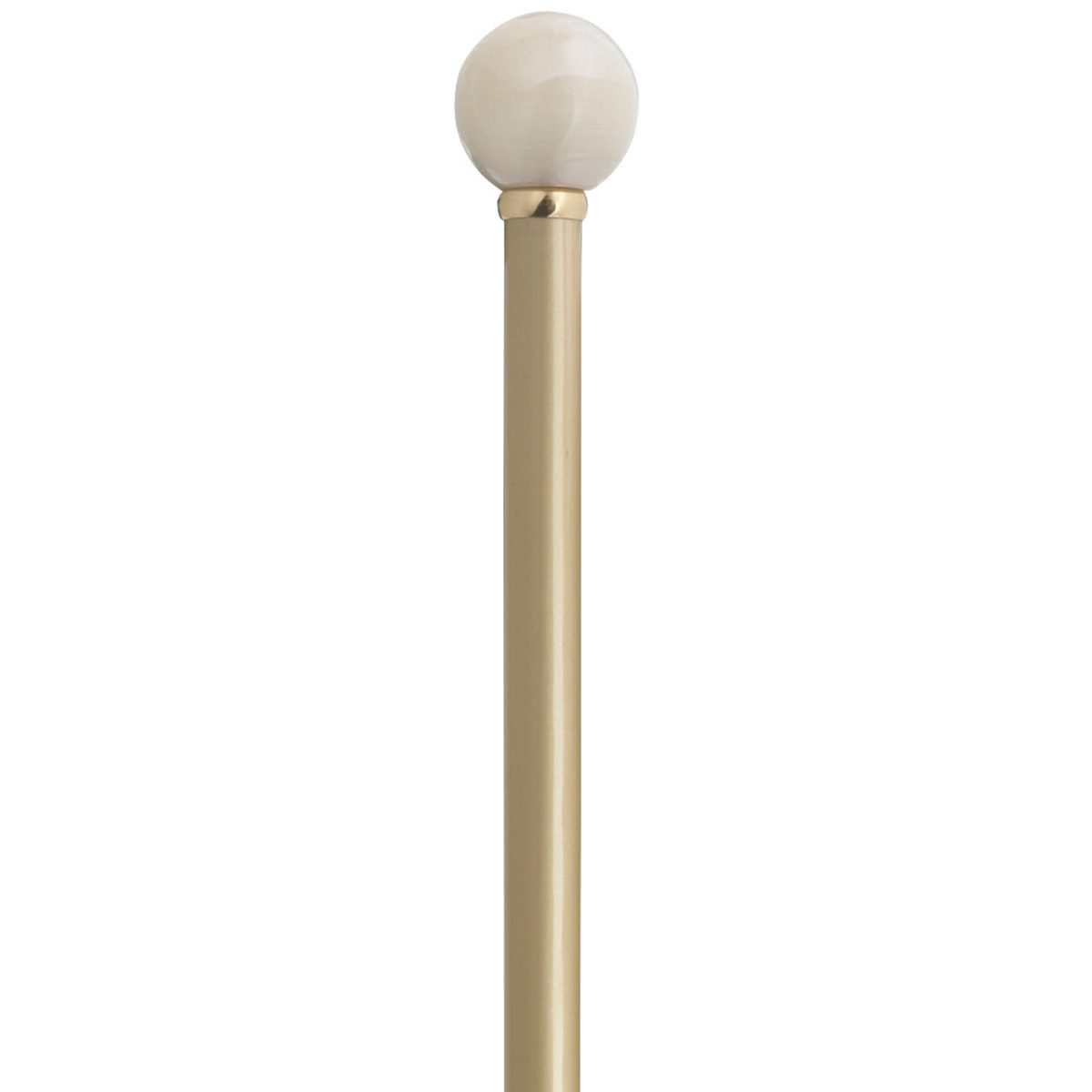 Elegant German Champagne Gloss Walking Stick with Brass Ring - Tophatter Daily Deals