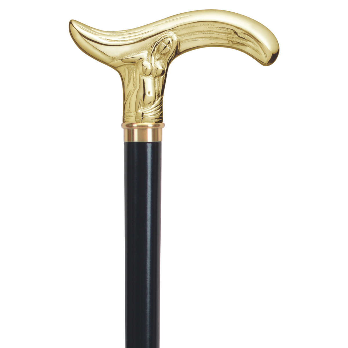 Fair Maiden Brass Walking Cane- Gold Color - Tophatter Daily Deals