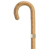 Ladies Tourist Cane with Gold Accent Band Malacca w Gold Plate Band - Tophatter Daily Deals