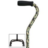 Fashion Print Offset Walking Cane with Quad Base, Adjustable & Sturdy Camouflage - Tophatter Daily Deals