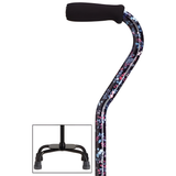 Fashion Print Offset Walking Cane with Quad Base, Adjustable & Sturdy Blackberry - Tophatter Daily Deals