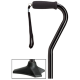 Self-Standing Aluminum Walking Cane with Hypalon Grip & Wrist Strap Black - Tophatter Daily Deals