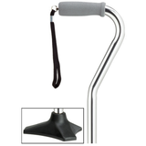 Self-Standing Aluminum Walking Cane with Hypalon Grip & Wrist Strap Chrome - Tophatter Daily Deals
