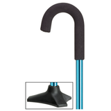 Comfort Grip Adjustable Foam Padded Cane with Stable Base Blue - Tophatter Daily Deals