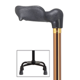 Adjustable Comfort Quad Cane with Palm Grip – 4 Colors Available Left hand bronze - Tophatter Daily Deals