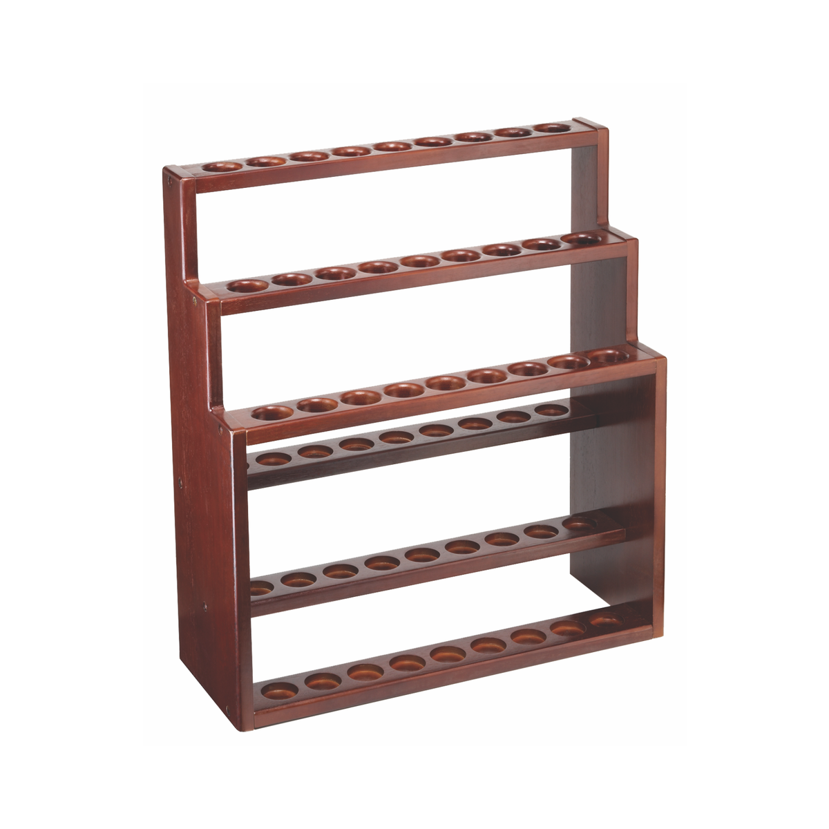 Solid Hardwood 3-Tier Walking Cane Display Stand - 27 Slots, Dark Wood Finish - Tophatter Daily Deals