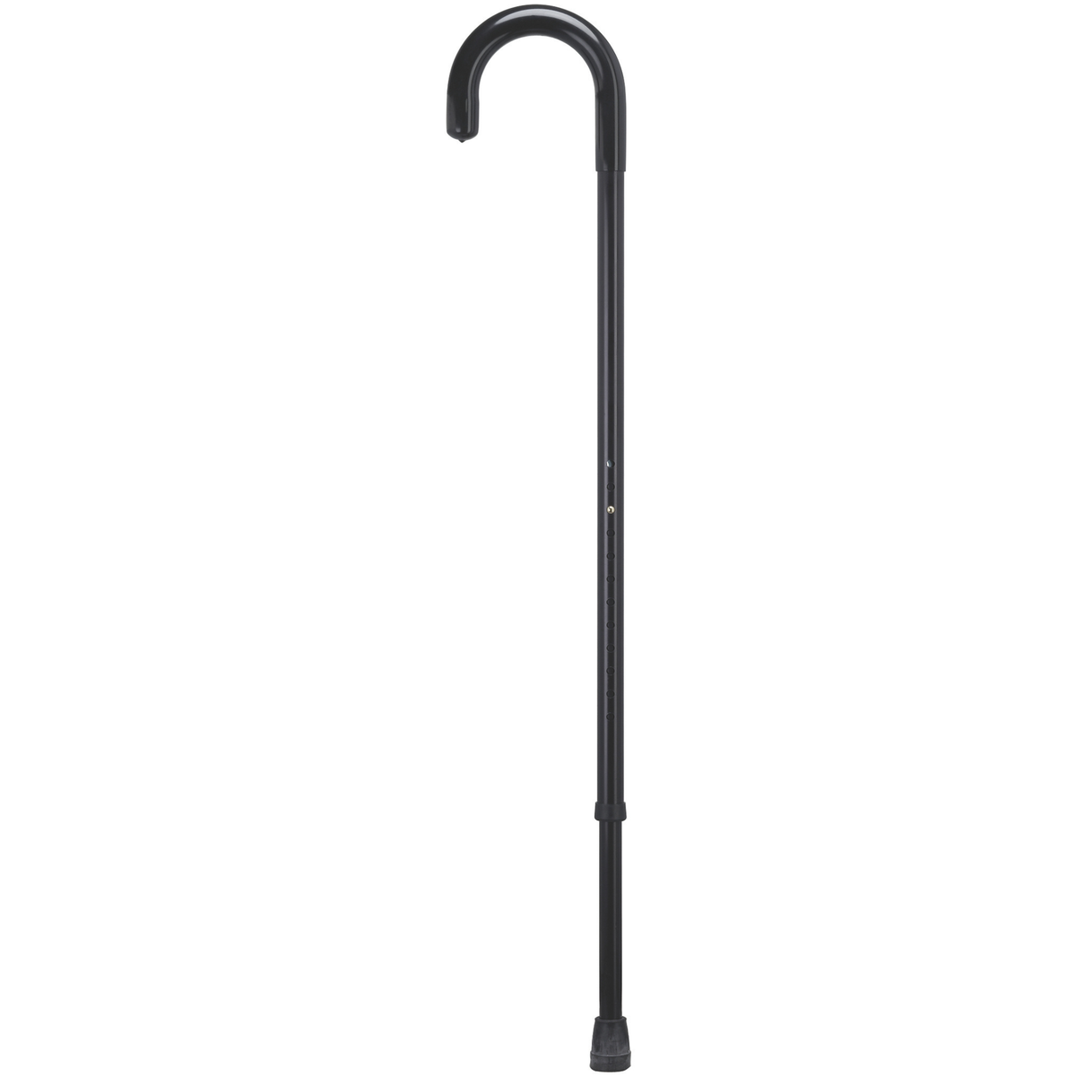 Adjustable Black Aluminum Hospital Cane with Vinyl Grip Handle - Tophatter Daily Deals