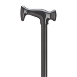 Sleek Black Consort J Walking Cane with Hardwood Shaft - Tophatter Daily Deals