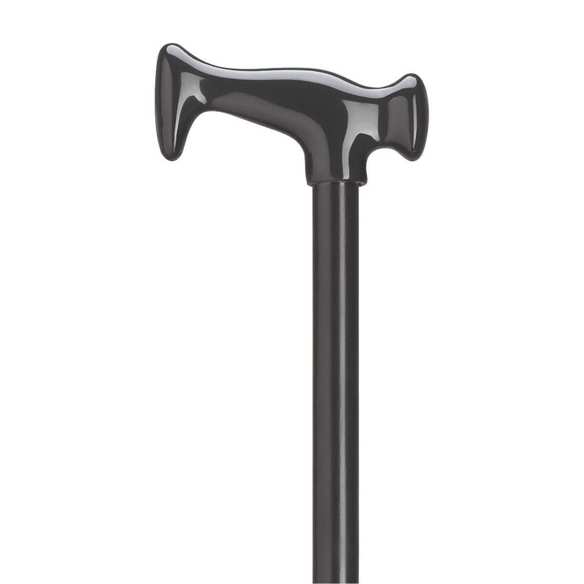 Sleek Black Consort J Walking Cane with Hardwood Shaft - Tophatter Daily Deals