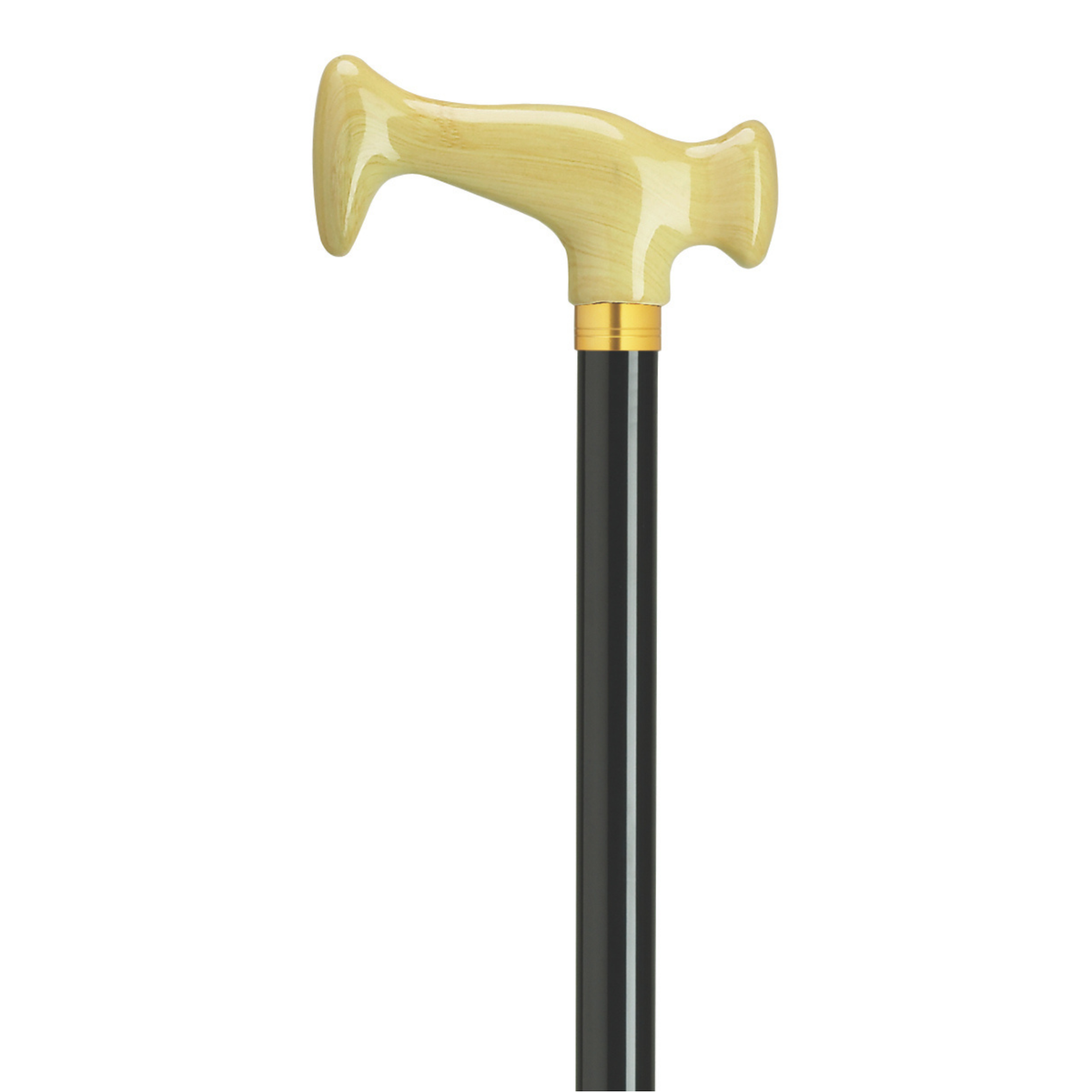 Adjustable Ivory Acrylic-Handled Walking Cane with Brass Accent - Tophatter Daily Deals