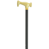 Adjustable Ivory Acrylic-Handled Walking Cane with Brass Accent - Tophatter Daily Deals