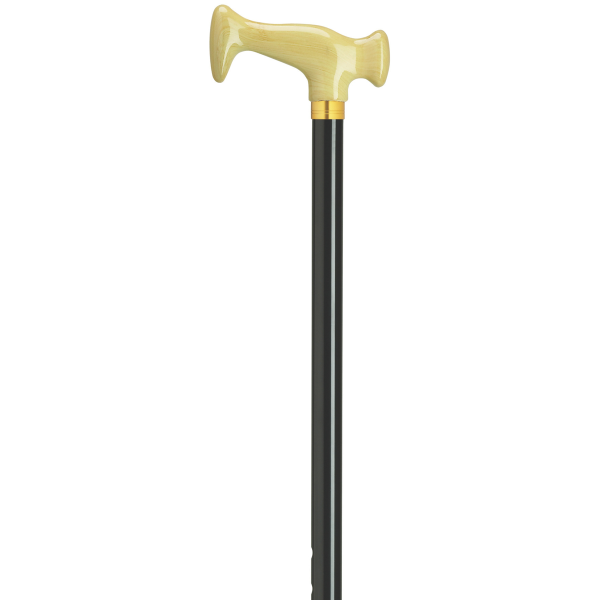 Adjustable Ivory Acrylic-Handled Walking Cane with Brass Accent - Tophatter Daily Deals